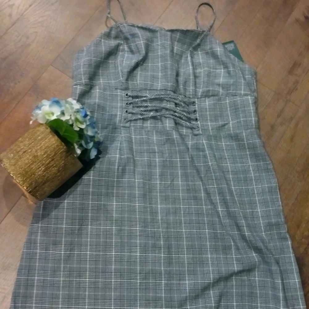 Brand new wild Fable spaghetti strap plaid dress